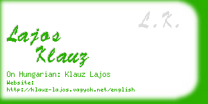 lajos klauz business card